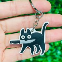 1PCS Keychain Animal Panda Cat Alien Keyring fit Car Key Accessories Woman Children Birthday Souvenir Friends Party Gifts