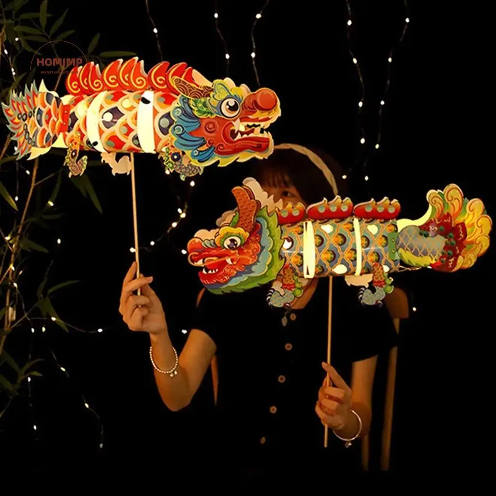 

3D Koi Goldfish Lanterns Paper Glowing Dragon Dance Lantern Chinese Style Luminous Middle Autumn Festival Lantern