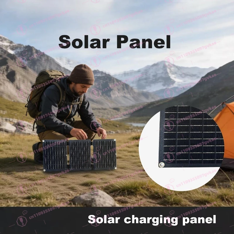 

Foldable Solar Panel Outdoor Portable Solar Folding Bag USB Fast Charging 20W Solar Panel