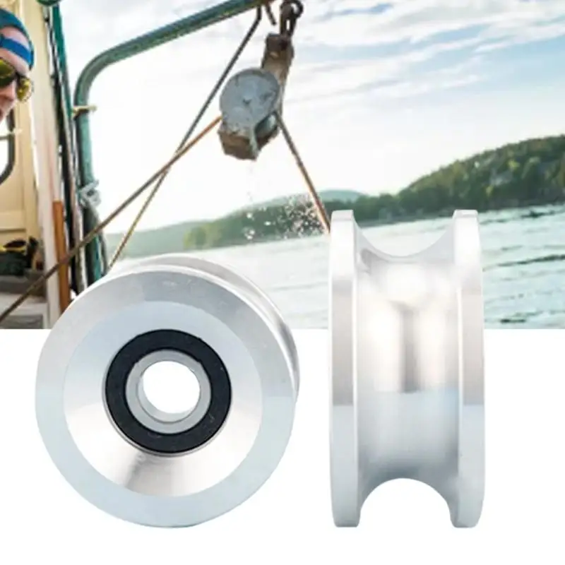 Metal U Slot Pulley Wheel 20x85x41mm with Center Bearing, Guide Sheave for Wire Rope Direction Change, Lifting Tasks and D2RD