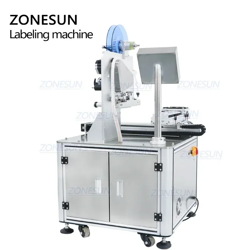 ZONESUN ZS-TB452Z Semi-Auto Flat Surface Labeling Machine PCB Adhesive Sticker Packing