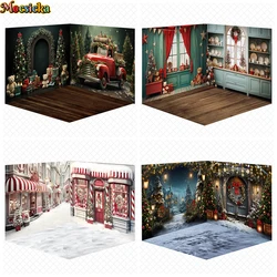 Mocsicka Christmas Home Backdrop Xmas Tree House Room Party Decoration Baby Photo Background Photography Shooting Props Studio