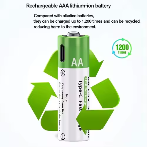 2025NEW Lithium-Ion Battery Type-C Rechargeable High-Capacity Battery AA&AAA Battery For remote control, mouse, electric toys - Image 5