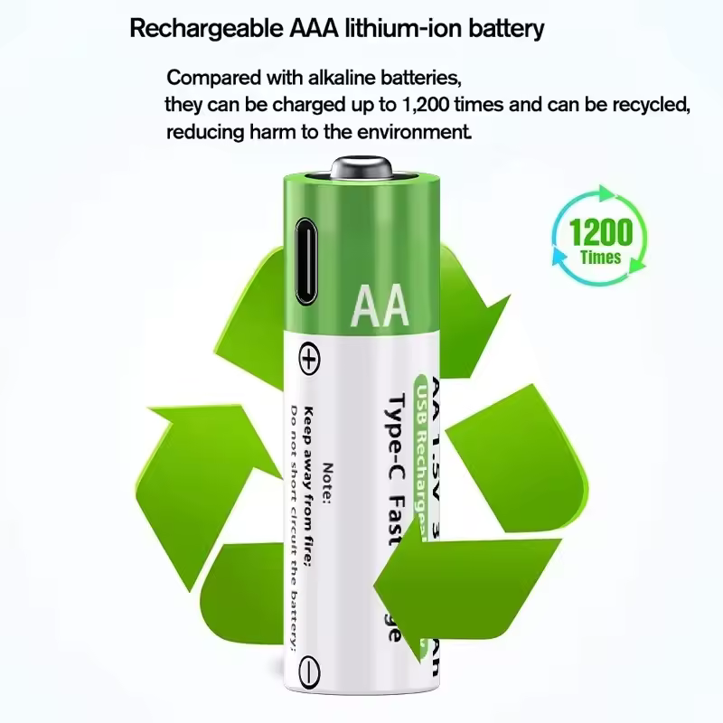 2025NEW Lithium-Ion Battery Type-C Rechargeable High-Capacity Battery AA&AAA Battery For remote control, mouse, electric toys - Image 5