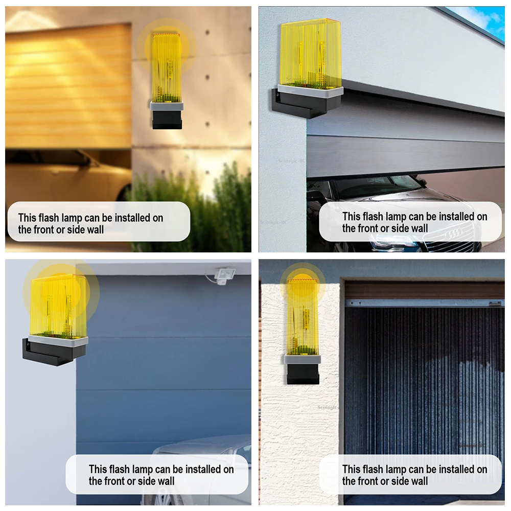 Protezione di sicurezza Luce lampeggiante lampeggiante per cancello Porta garage Allarme luce 12V-24V 85-265V AC/DC