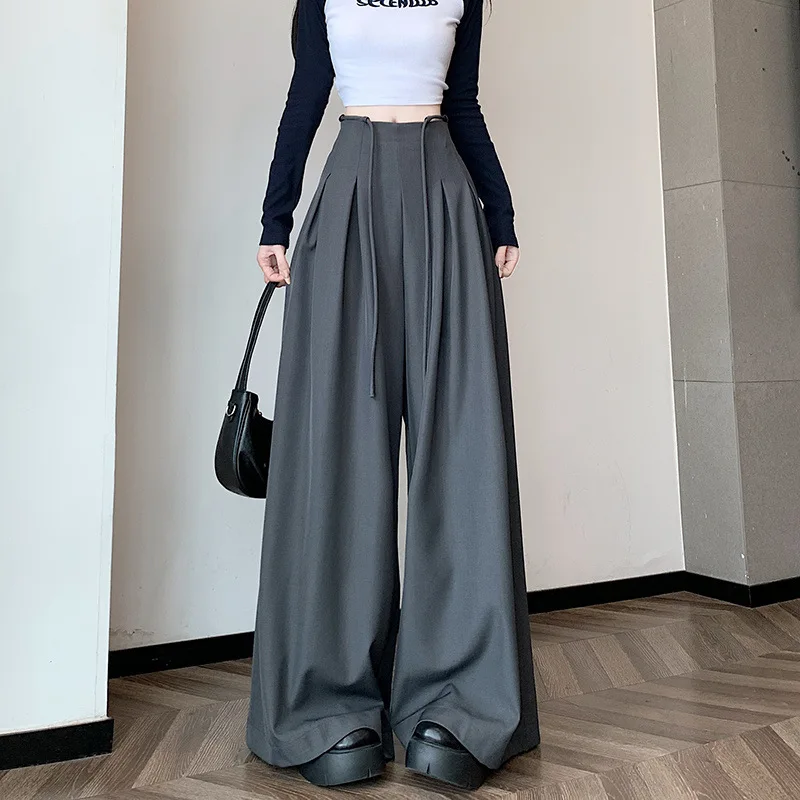 

Suit Wide-leg Pants Women's Spring and Summer Design High Waist Drape Loose Casual Floor-mopping Pants Skirt