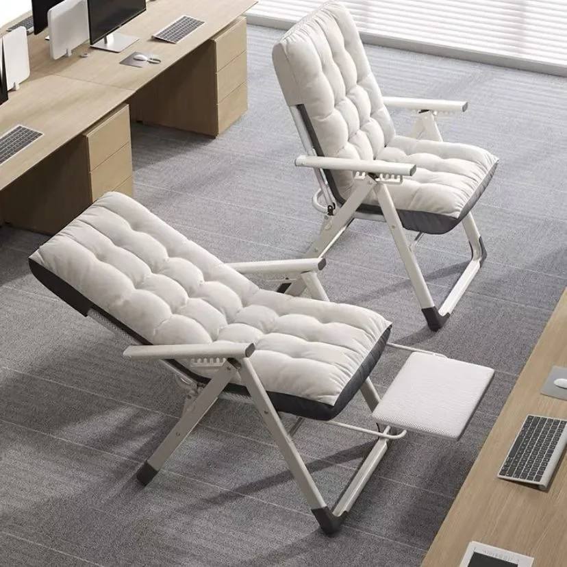 PYH folding recliner office lunch break siesta bed dual-purpose chair household reclining seat back sofa chair