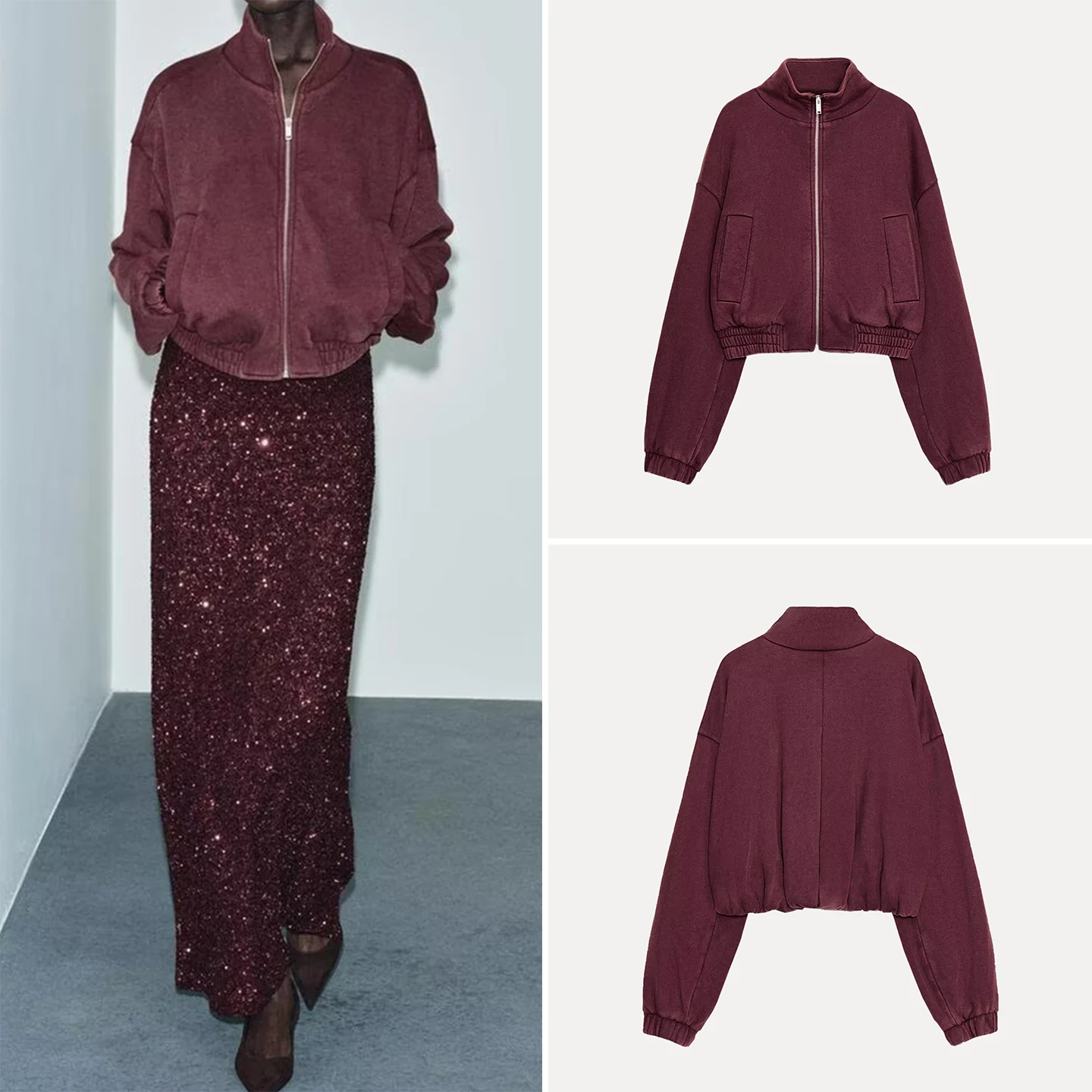 

Z женская модная универсальная верхняя одежда Personali, зима 2029, длинное женское пальто-подставка на молнии с застежкой-молнией