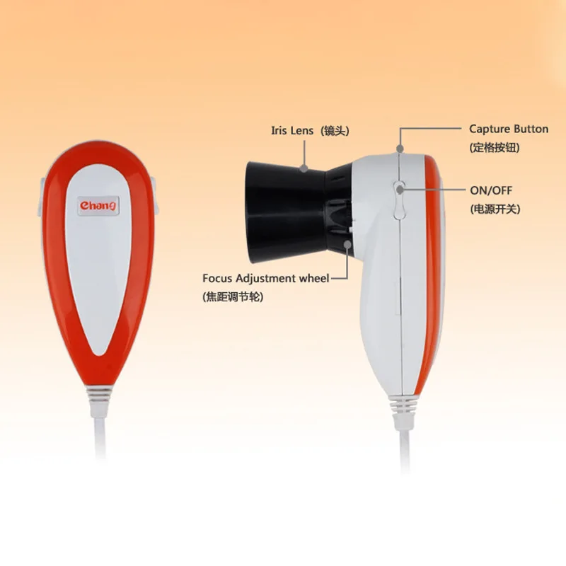 Lupa de detección de análisis corporal de salud sumidífica con reconocimiento de iris USB tipo computadora de 8 megapíxeles