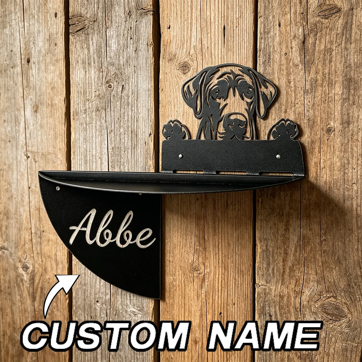 Custom Name Labrador Retriever Metal Wall Shelf Wall metal art Holiday Gift,All Season Perfect DIY Idea Cheap home decor