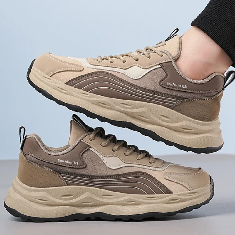 

Мужские повседневные кроссовки высокого качества, осенние легкие туфли на платформе, увеличивающие рост, новые нескользящие износостойкие кроссовки