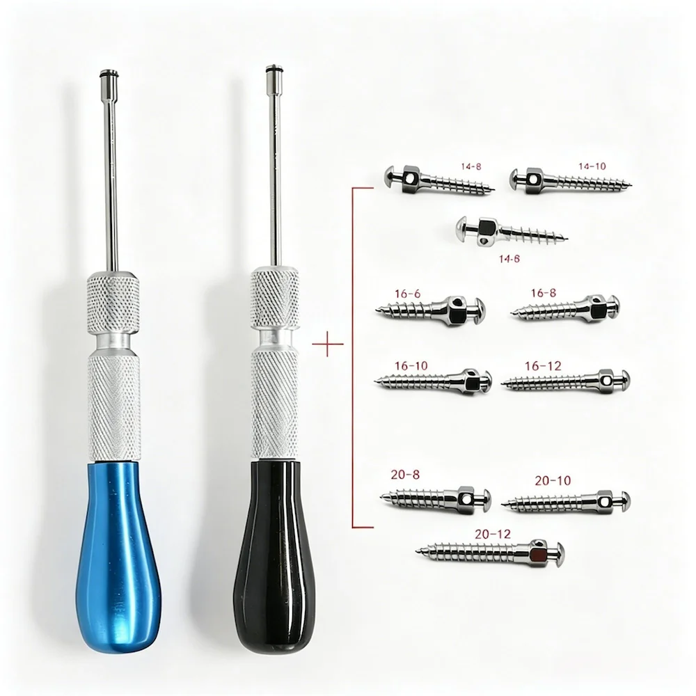 10PCS/Pack Orthodontic Mini Screws Anchorage TADs for Braces Multi Sizes 1.4-2.0mm Dental Implant Tools.