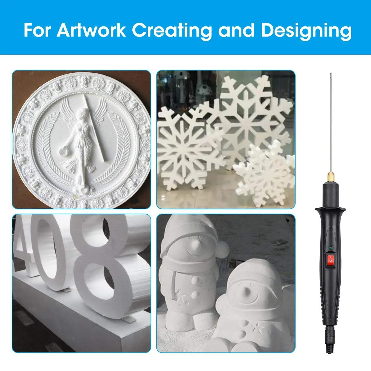 

3in1 Blade Die cutter Thermal Knife for Foam Cutter Electric Styrofoam Cutting Wire Adjustable Temperature Foam Cutting Machine