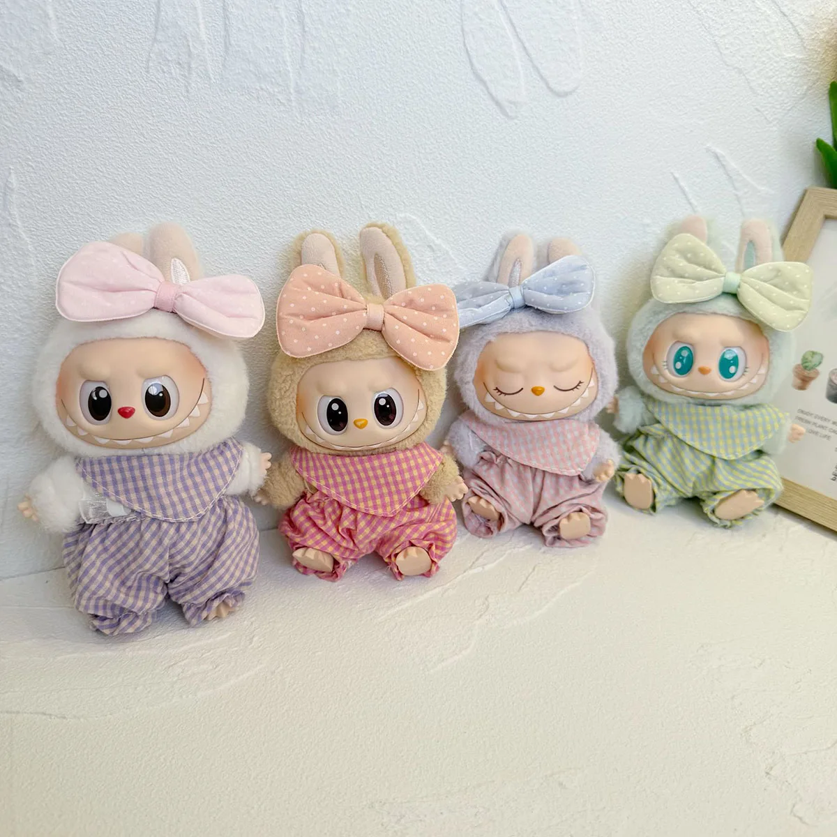 إكسسوارات ملابس الدمية الصغيرة القطيفة لدمى لابوبو، مجموعة ملابس متقلب هدية