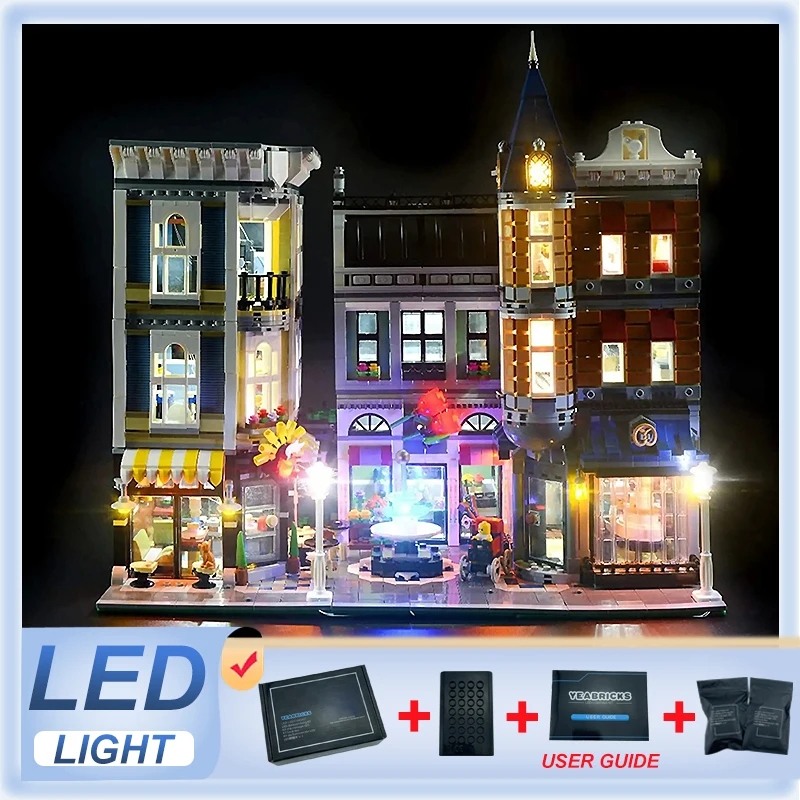 

DIY LED Light Kit For LEGO 10255 Assembly Square (Only LED Light,Without Blocks Model)