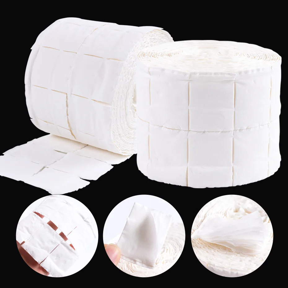 300/600/900Pcs Lint-Free Nail Cotton Wipes 100% Profession Nail Wipes for Gel Nail Polish Fast-Removed Cleaning Nail Cotton*&*