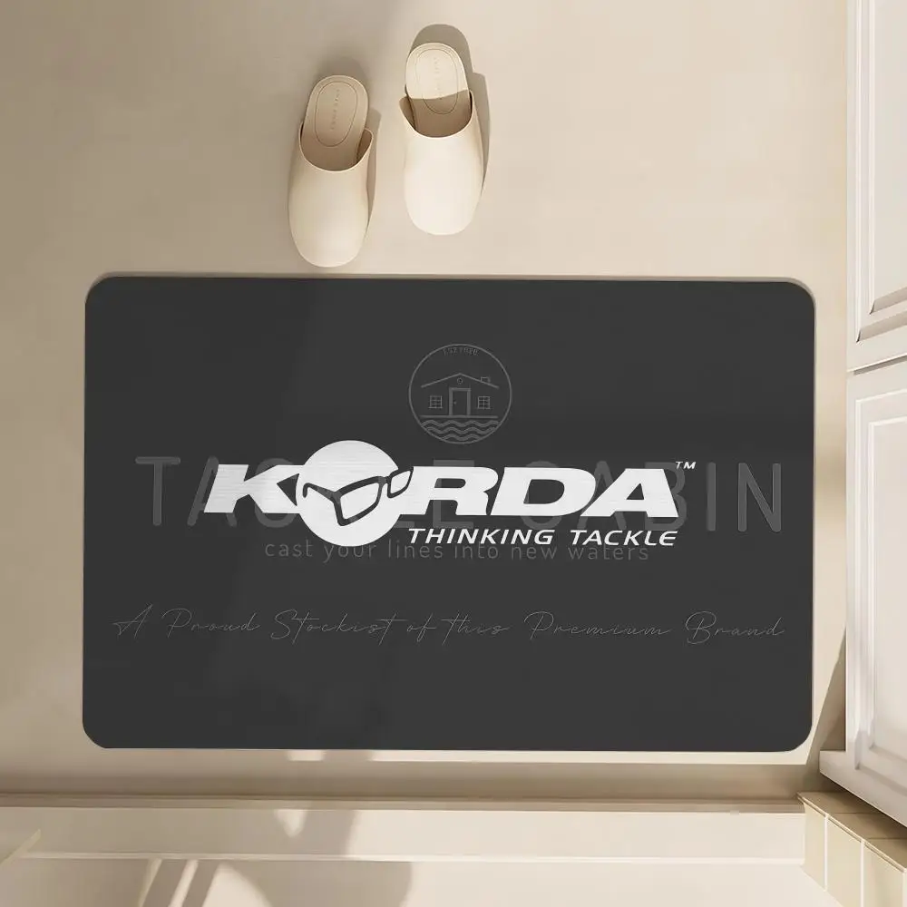 

K-Korda Fishing Logo Floor Mat Soft Diatom Bathroom Absorbent Floor Mat, Toilet Of The Bathroom, Household Floor Mat, Door Mat