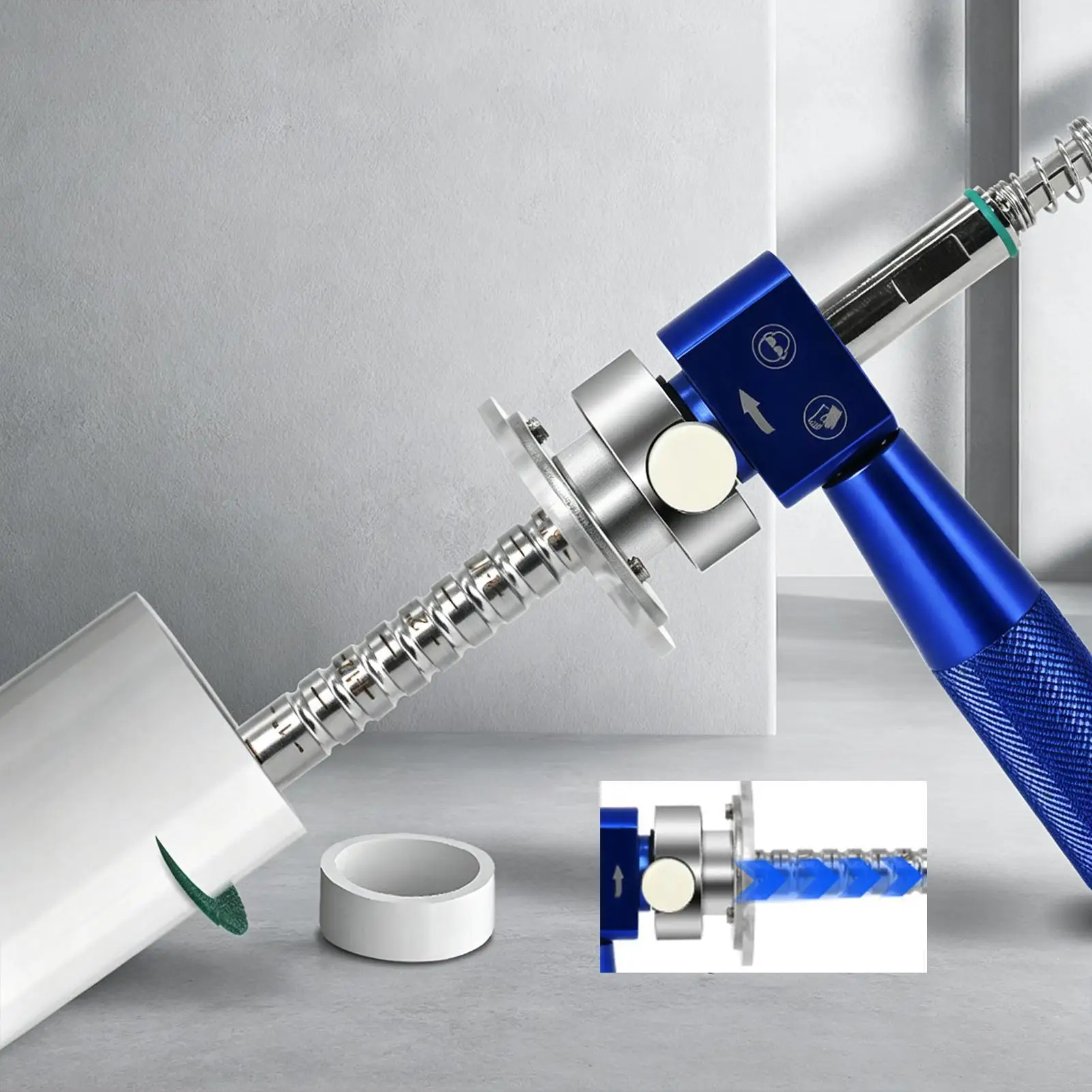 Inside Pipe Cutter for Drill, Adjustable Depth Internal Pipe Cutting Tool, Smooth Precise Cutter for PVC Pipe Plumbing
