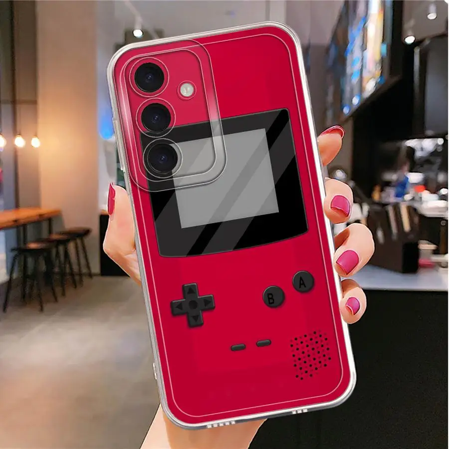 Phone Case for Samsung Galaxy A31 A02 A53 A54 A72 A05 A56 A52 A50 A51 A71 A04 A73 A06 A55 A50 A03 Clear Soft Yellow Game Console