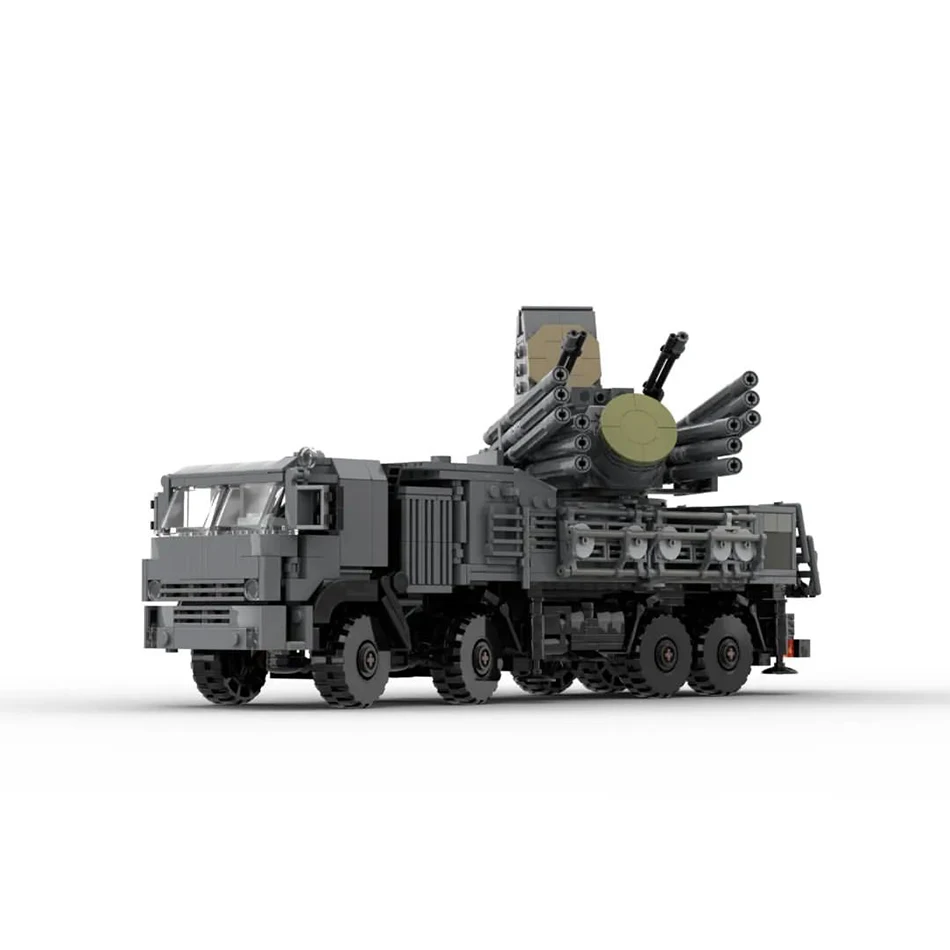 MOC-165763 Russian Military Weapons Pantsir S1 Turret Building Block S2 / SA-22 Anti-Aircraft Artillery Vehicle Model Brick Toy