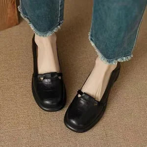 Old Money Style Women's Loafers, Toe Shoes, Base Shoes, Retro Women's Casual and Comfortable Shoes, Handmade