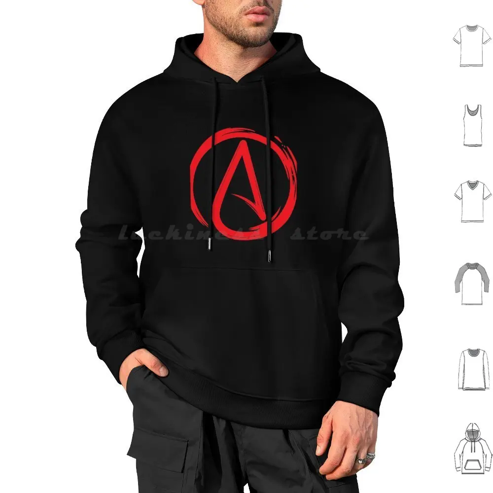 Atheist Symbol Antireligion Atheism Scarlet Letter Hoodie cotton Long Sleeve Scarlet Letter Antireligion Evolve