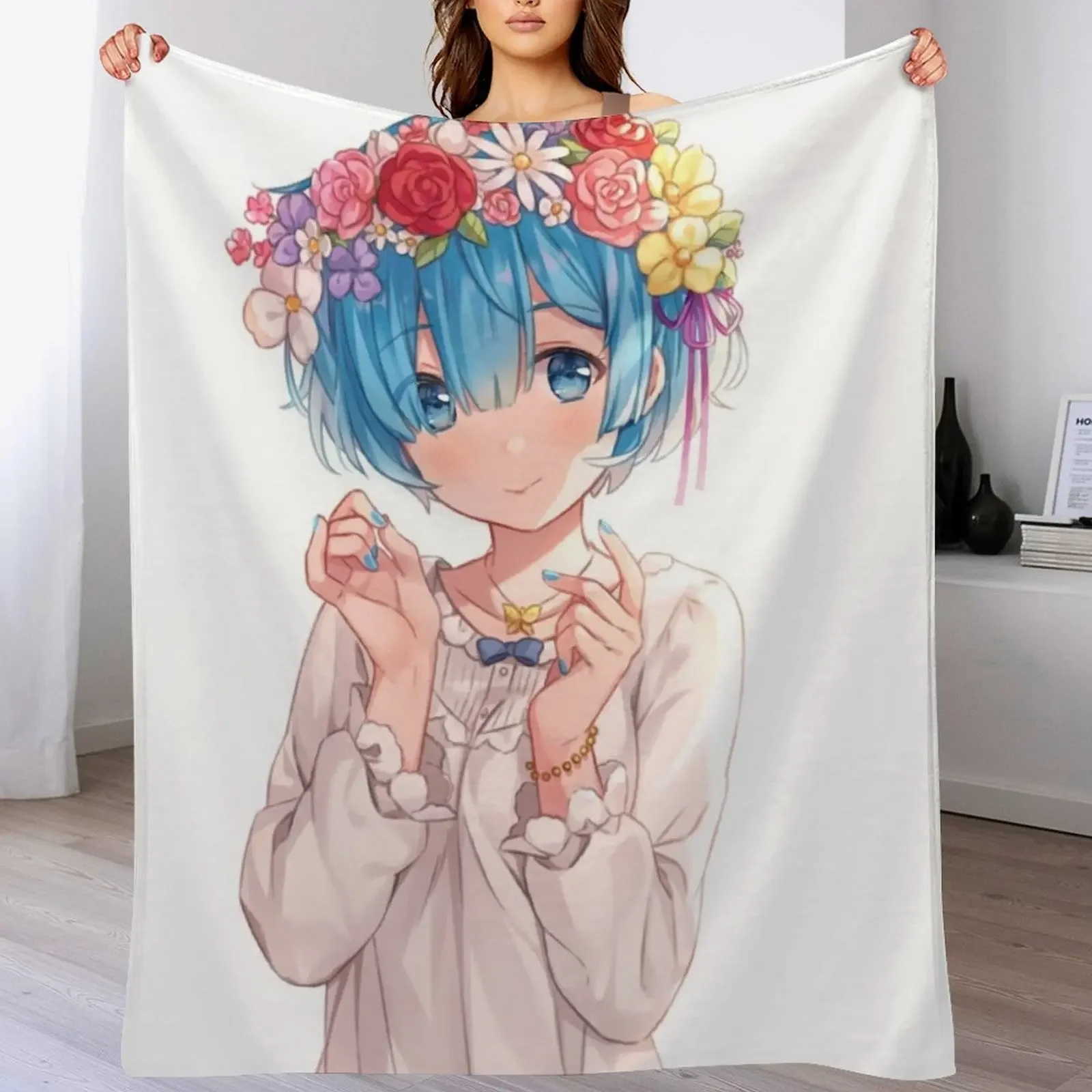 

rem Throw Blanket All Season Soft Lightweight Blanket for Home