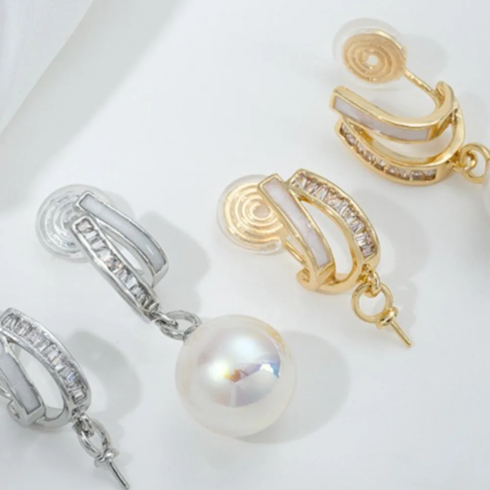 

14-каратное золотого цвета, циркониевое масло, капля C, подвесной жемчужный воздушный держатель, спиральная катушка от комаров, дисковые зажимы для ушей, ручная работа, сделай сам, украшения для ушей, аксессуары