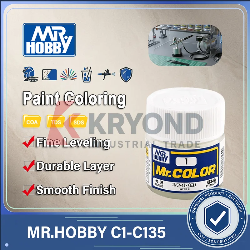 MR.HOBBY C1-C135 Lacquer Paint Gloss Matte Fast Dry Airbrush Spray Coloring Fluid Gundam Military Plastic Scale Figure Model DIY