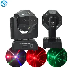 LED 3 In 1 Strobe Rotating Moving Head Professional DJ Laser Disco Ball Lights DMX For Disco Ktv Club Parties