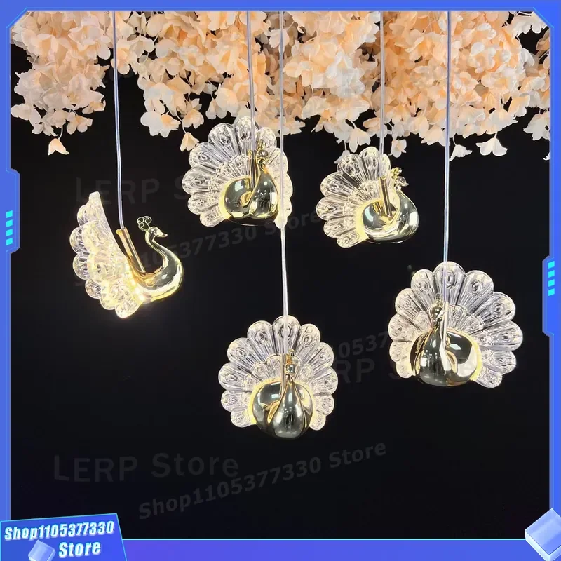 Modern Acrylic LED Ceiling Chandelier for Wedding Stage Hotel Decoration Hanging Light Fixture Wholesale Manufacturer Supply