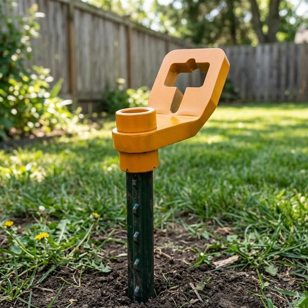 Fence Post Driving Tool Made of High Manganese Steel with Hooked End to Prevent Slippage When Using Hammer or Drill