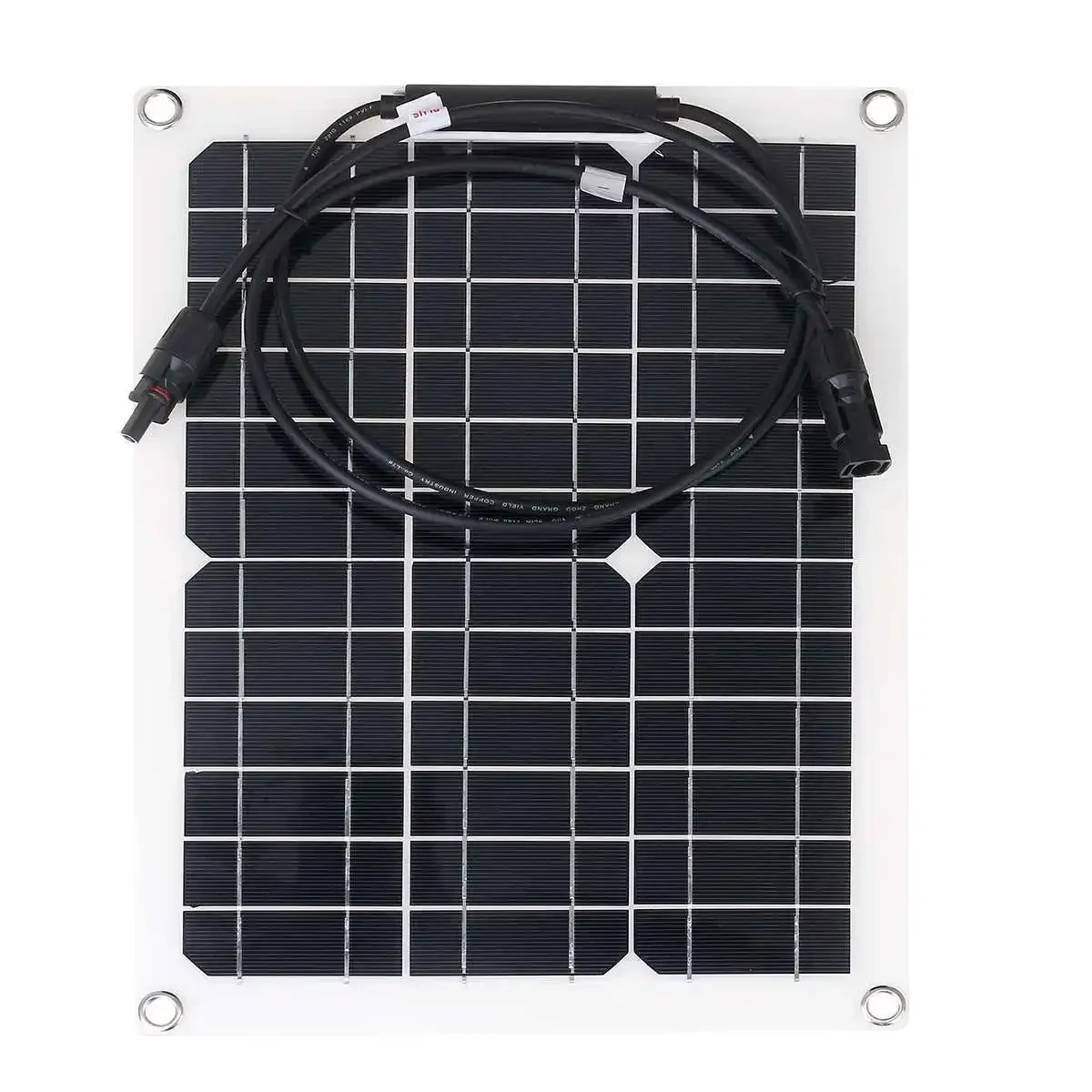 Kit Paneles Solares Completo 12V 100W Con Controlador 10-60A Enchufe Conectores Cable Para Placas Y Sistemas Fotovoltaicos