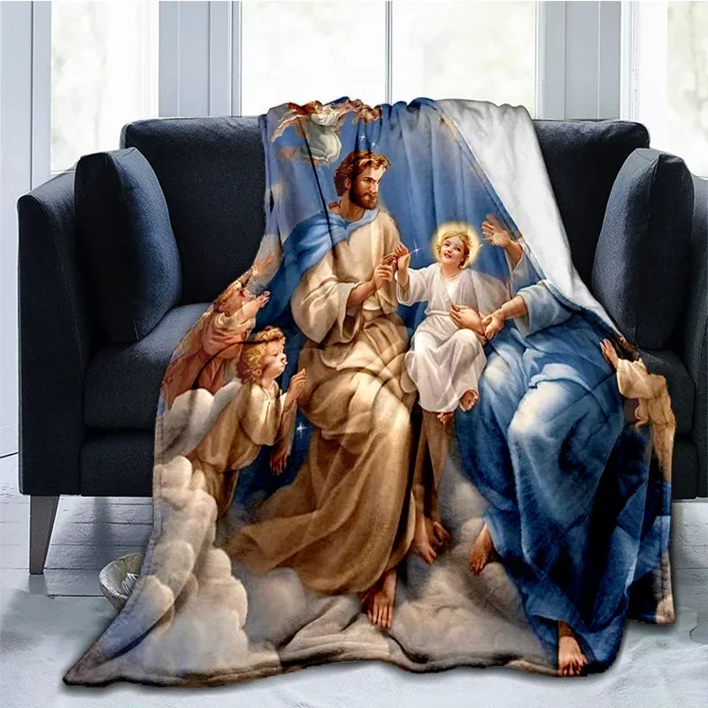 Our Lady of Jesus Christian printed blanket bed sofa cover blanket soft, warm, comfortable home decoration  picnic blanket a1