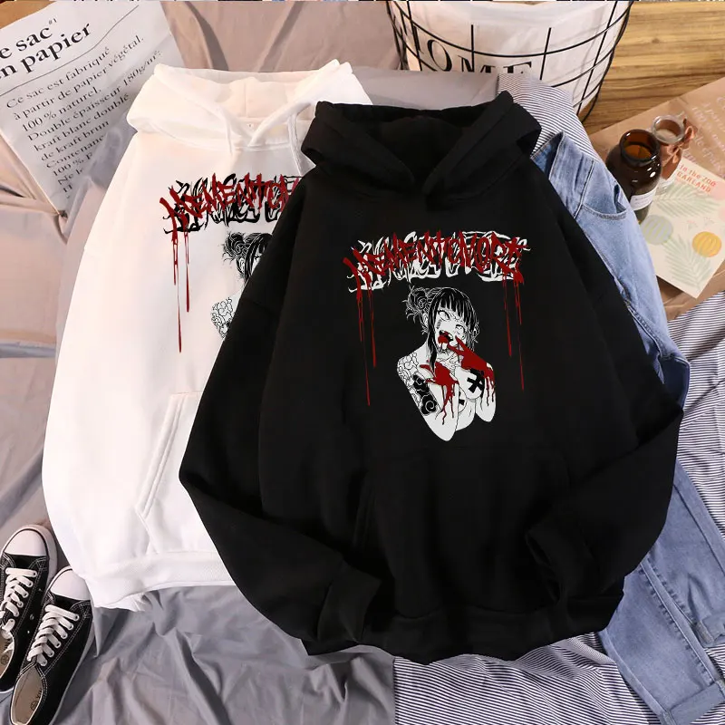 

Gothic Anime Sweatshirt Hoodie Schnes Damen Punk Junk Streetwear Damen Gothic Tops Manga Harajuku Kostm Y2k Damen Anime Hoodie