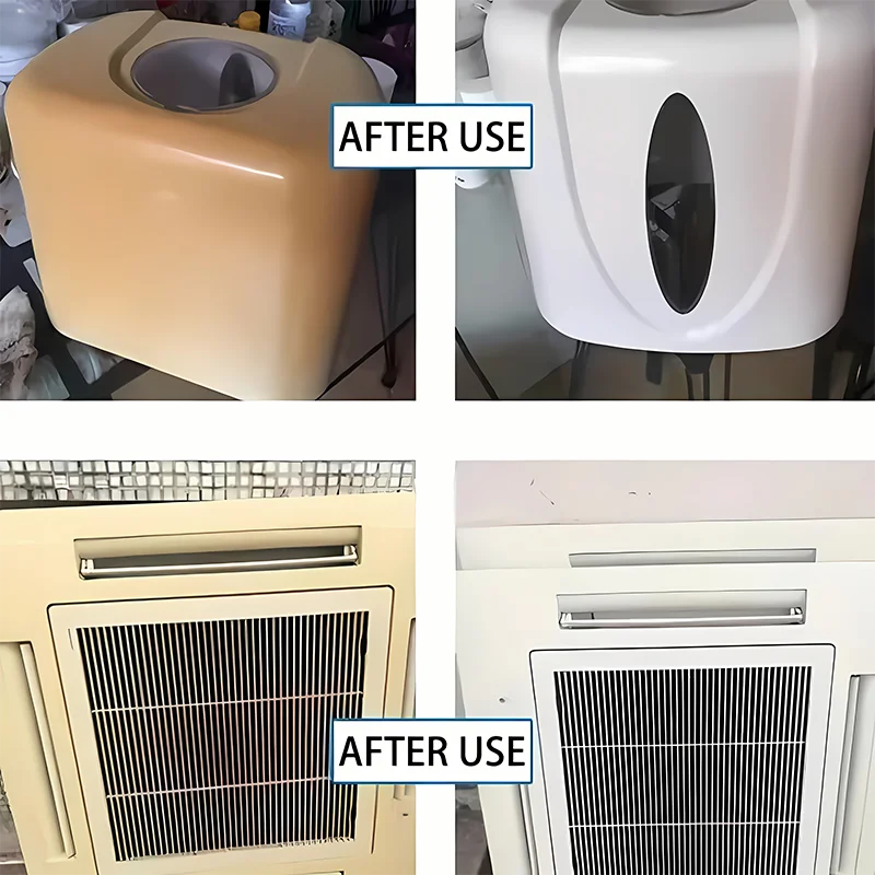 بخاخ تجديد البلاستيك الجديد من KJM 50 مل - مزيل اصفرار Aircon العالمي، مرمم عالي الكفاءة لوحدات التيار المتردد، سهل الاستخدام