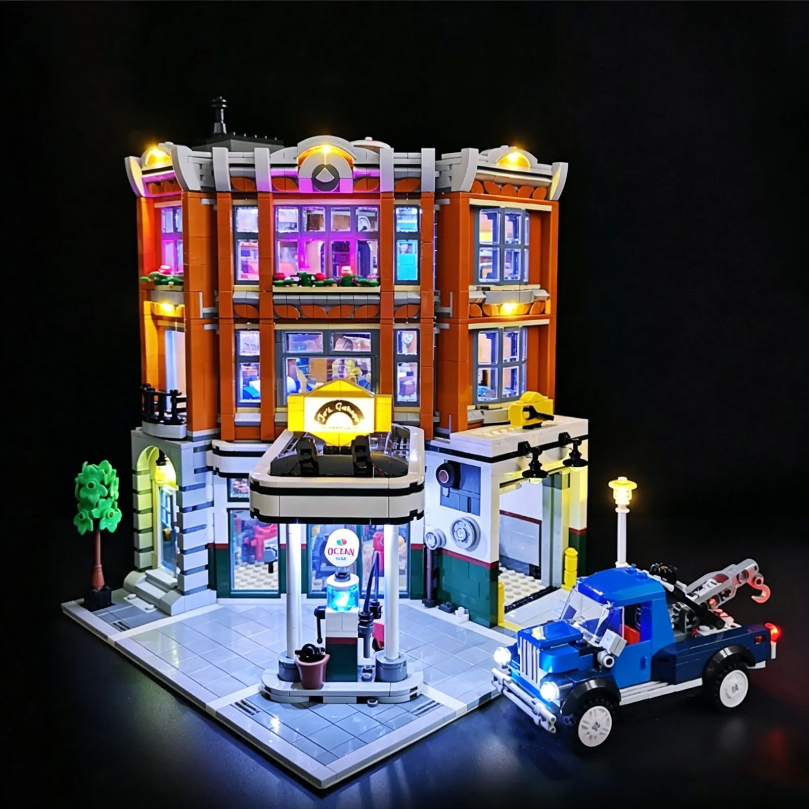 

LYBMTWF LED Lighting Kit Compatible with Lego10264 Street corner auto repair shop Building Blocks (NOT Include The Model Bricks)