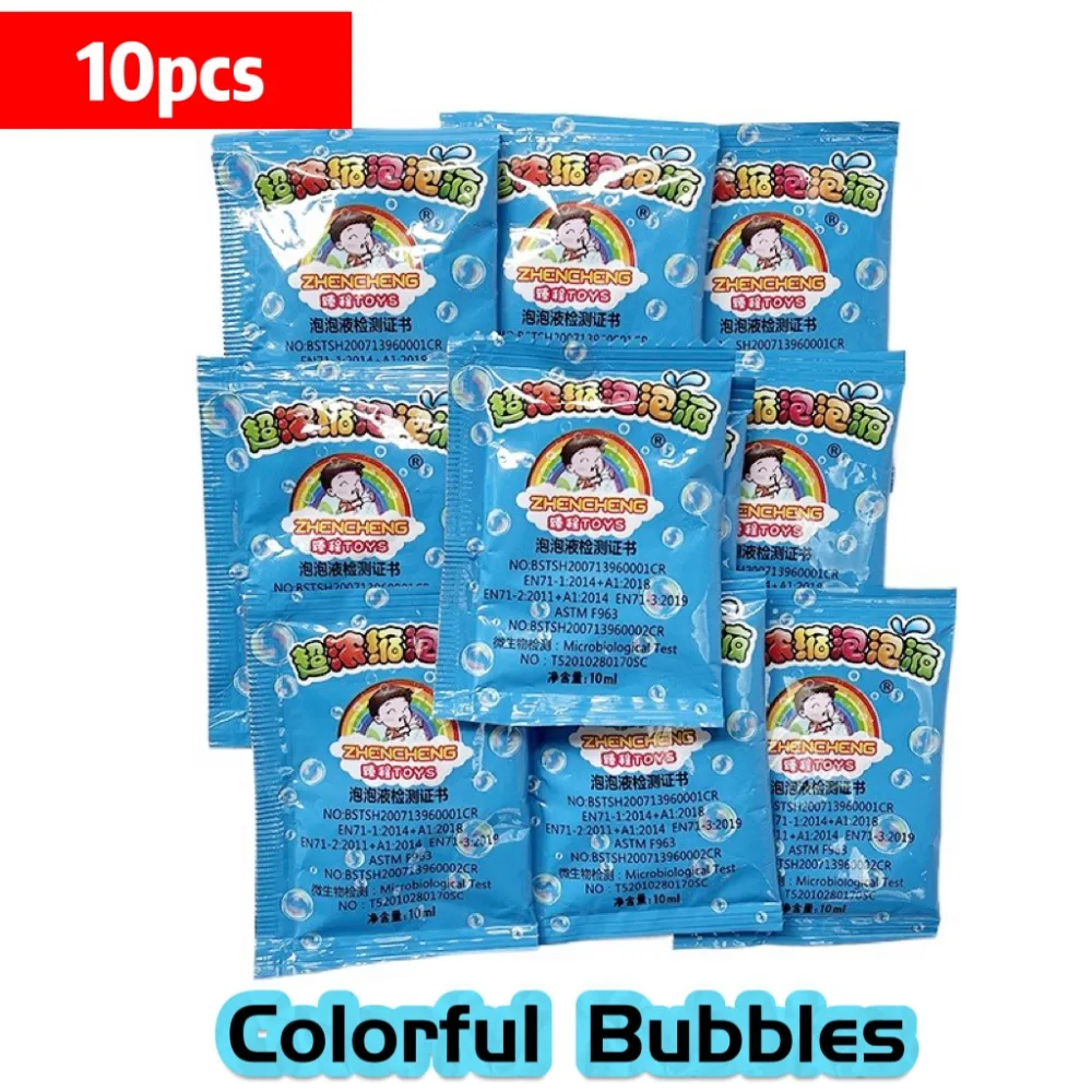 1-10 pièces Machine à bulles supplément liquide coloré bulle concentré granulés 10 pièces ≈ 500ml pistolet à bulles supplément granulés