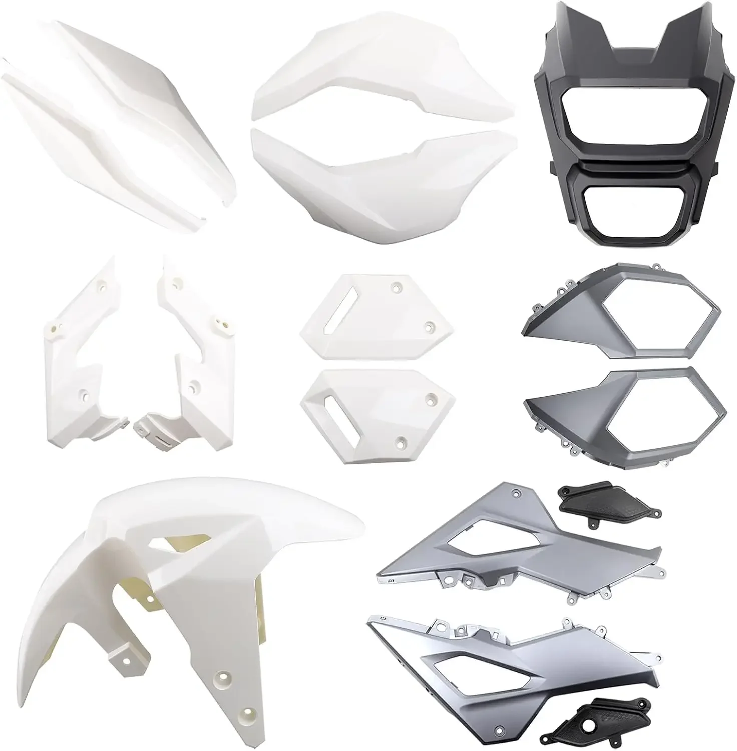 Motorcycle Fairing Kits Compatible with Honda Grom MSX 125 2017-2020,White Color