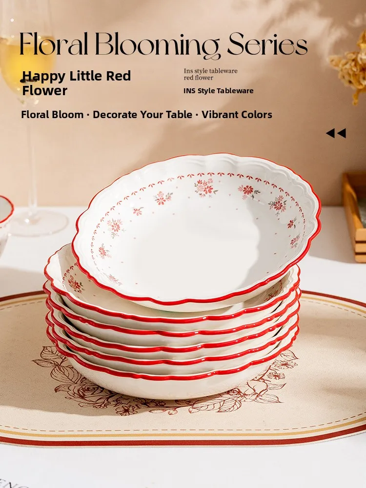 

Creative Cerc Dinner Plate Set Home Use Di Plate 2025 New Sle round Plate High End Sensation Luxury Di Bowl Set