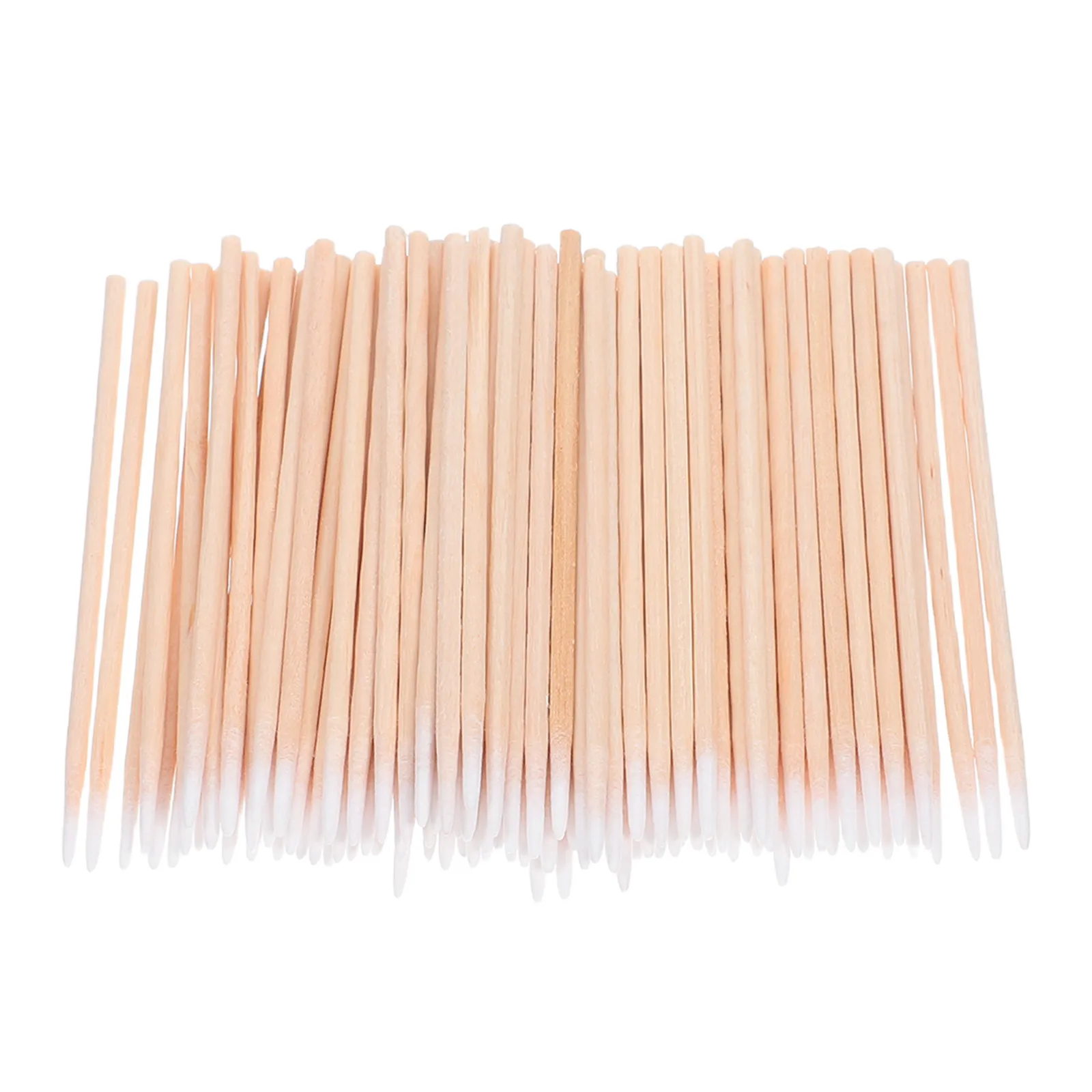 300Pcs Bamboo Toothpicks with Pointed Cotton Tips Strong Absorption Eco Friendly Disposable Swabs for Cosmetics Artists Hygiene