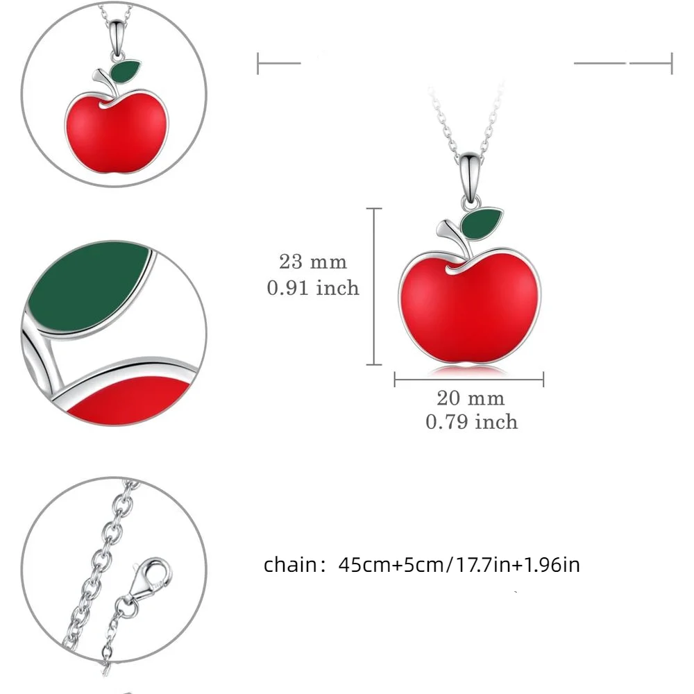 Creatief Fruit Rode Appel Hanger Ketting, Feest Herdenkingsgeschenk Verjaardagsfeest Geschenken, Sieraden In Een Niche-Stijl, Choker