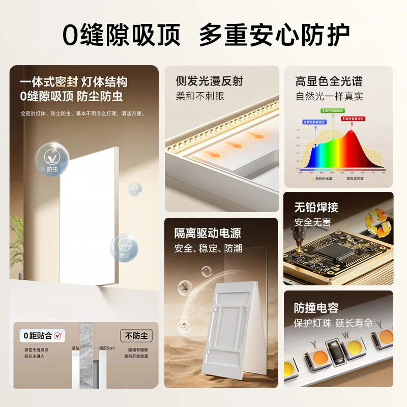 Living room light Modern minimalist full spectrum highlight, smart bedroom ceiling light