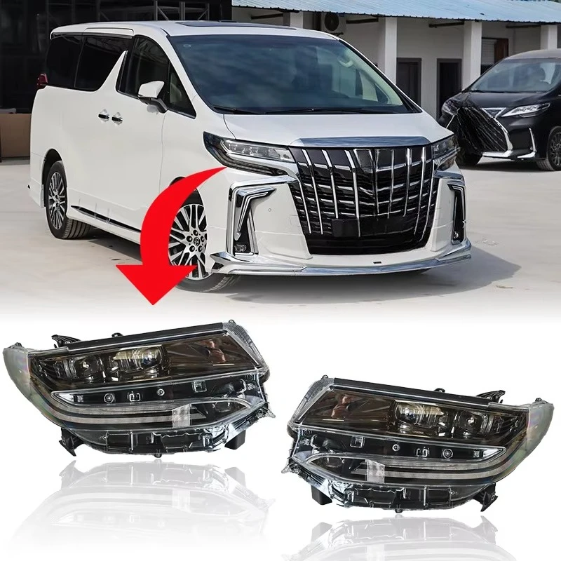 New Alpha LED Headlights for Alphard Model 6000k Color Temperature Upgrade and Replacement Option Available