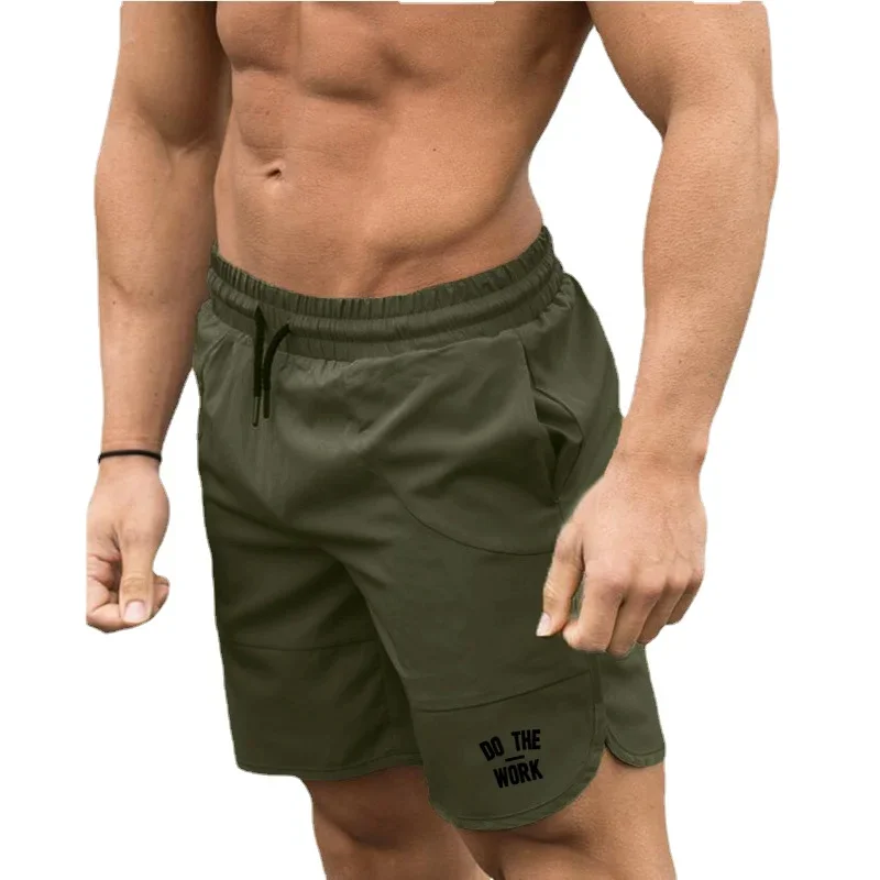 Calções esportivos masculinos jogging de secagem rápida impressão tecido calça verão seção fina maratona treinamento cintura elástica calças curtas