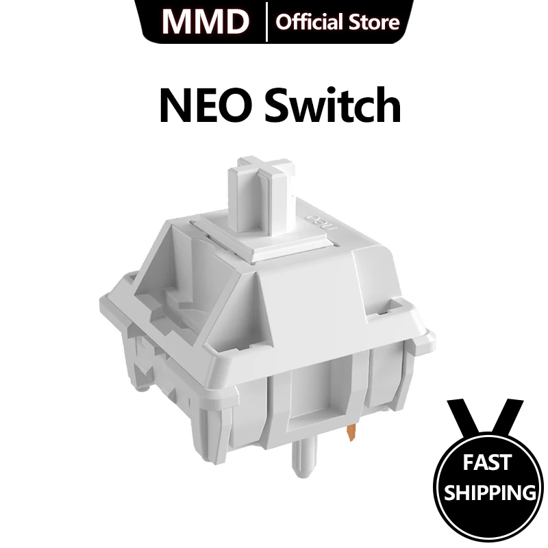 

MMD Neo Switch For Mechanical Keyboard Linear 5 Pin White 45g Custom PC DIY Gaming Keyboard MX Switches Hot Swappable GMK67 K500