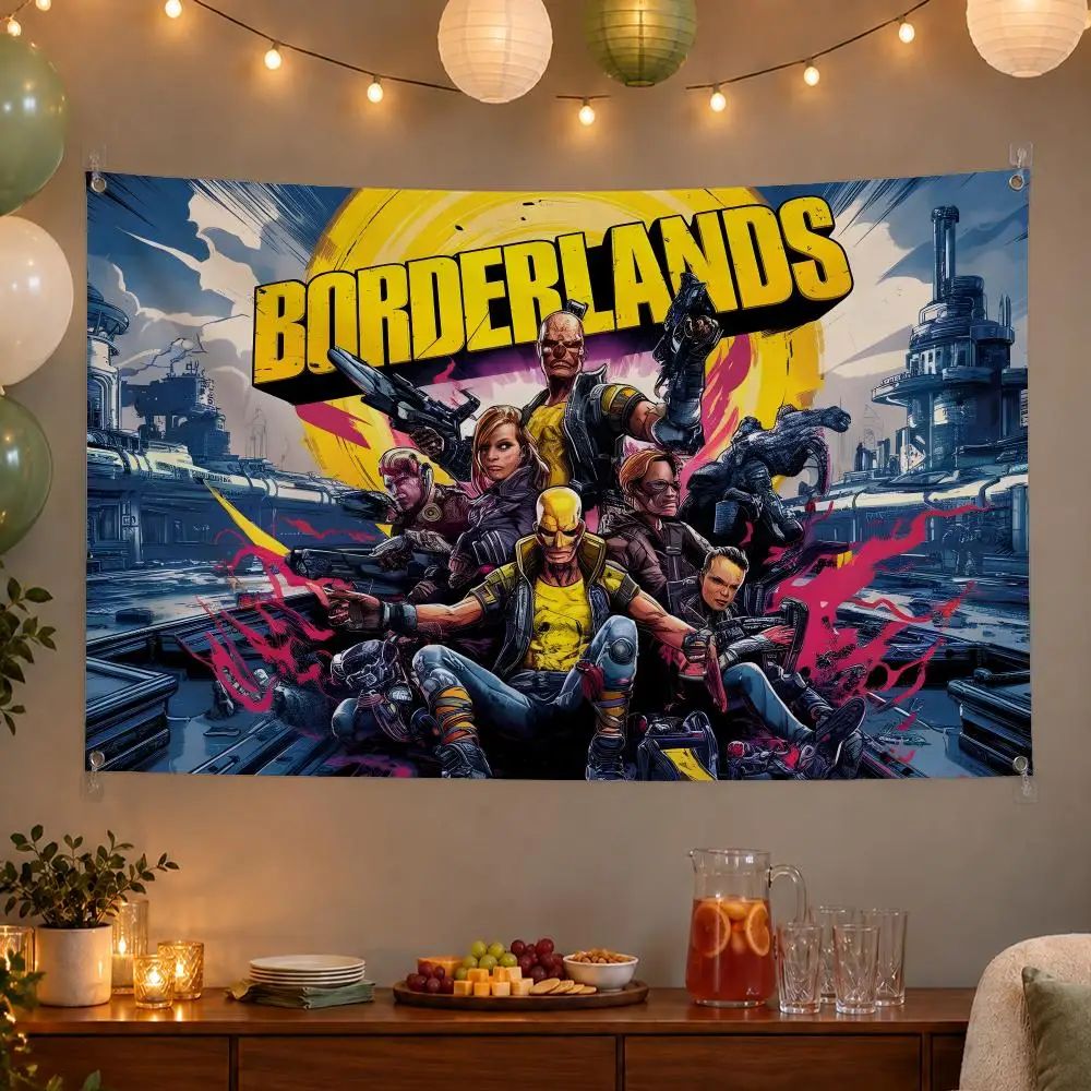Trending Game Borderlands 4 Flags Wall Hanging Banner Indoor Outdoor Party Home Wall Decor Backdrop