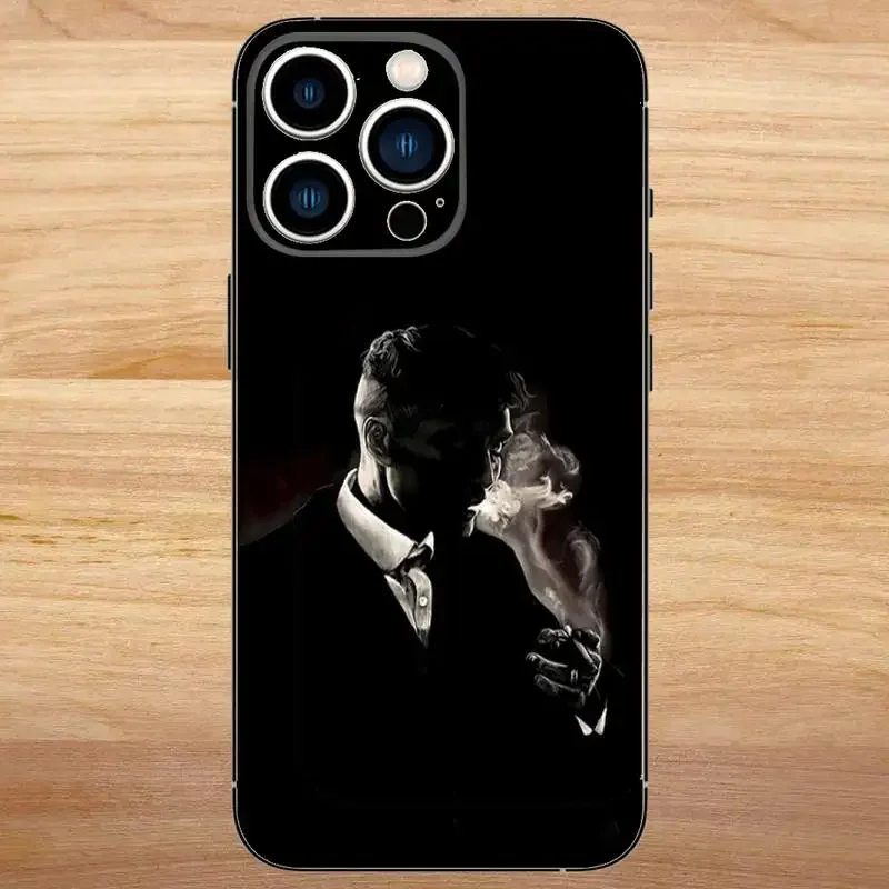 Thomas Shelby Peaky Blinders Phone Case For iPhone15,14,13,12,11,Pro,Max,Plus,Mini,X,XS,XR,8,7,6,S,Plus,SE Soft Black Case