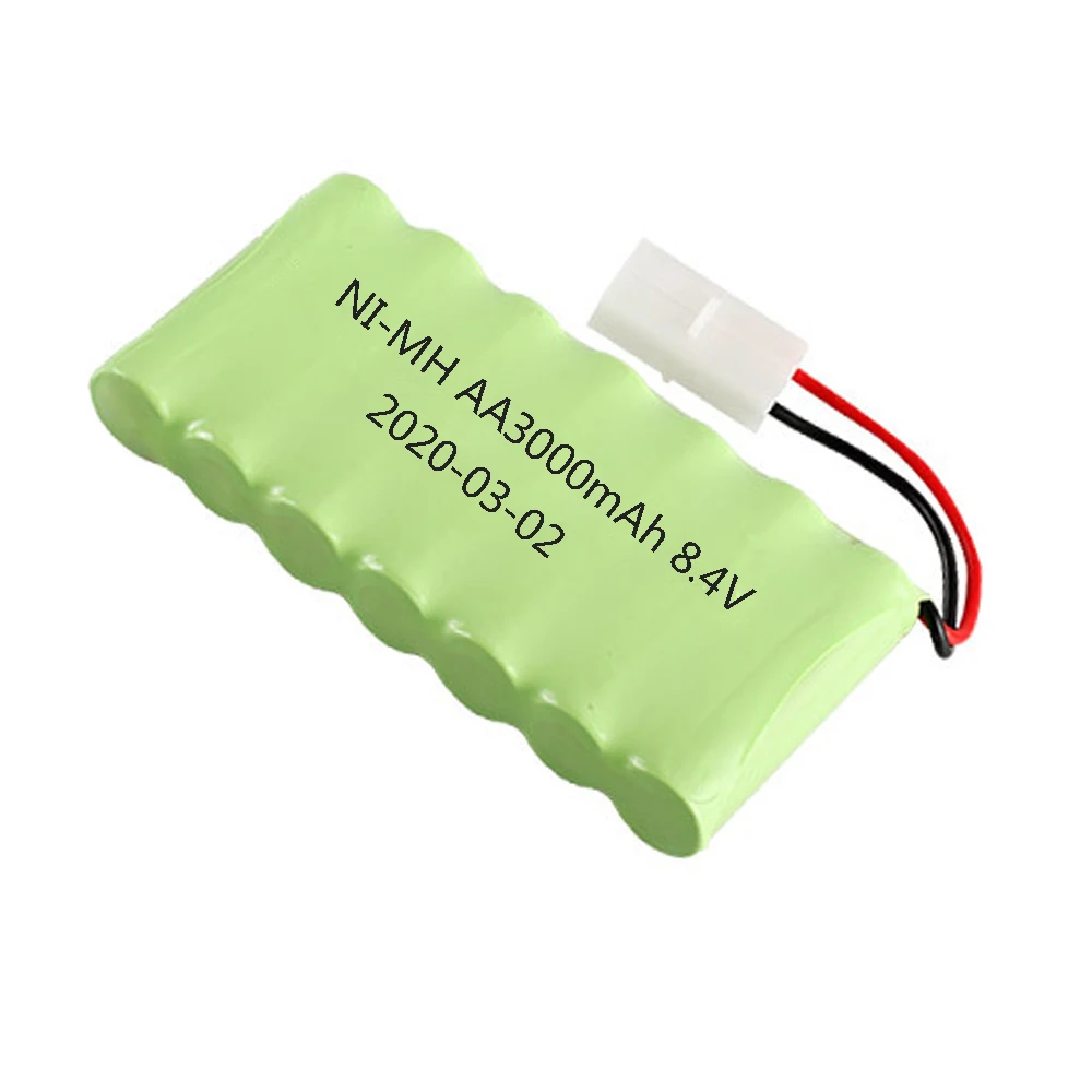 8.4V 3000mah NiMH AA Battery For RC toy Car Tanks Trains Robot Boat Gun SM/EL-2P/Tamiya/JST Plug Ni-MH 2400mah 8.4v Battery