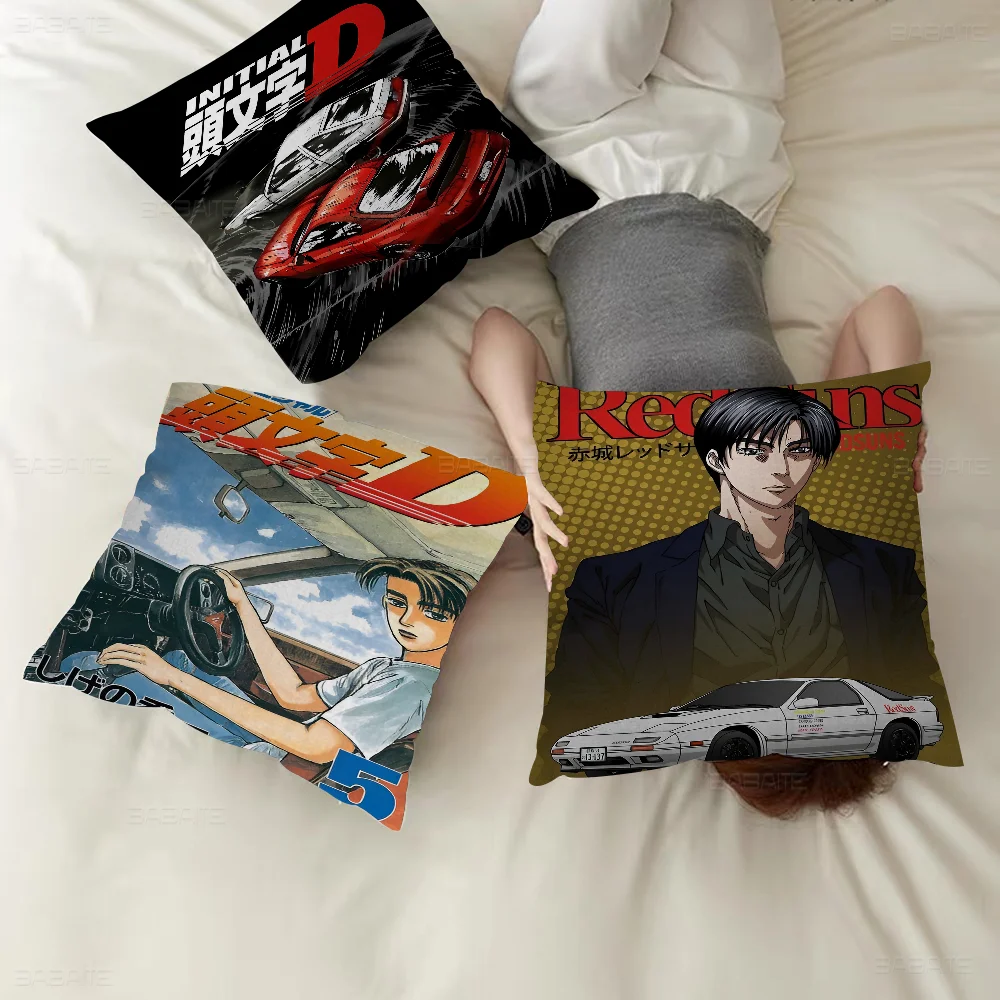 

Initial D Anime Cushion Cover Inches Farmhouse Decor Home Throw Pillow Covers For Couch Decorations